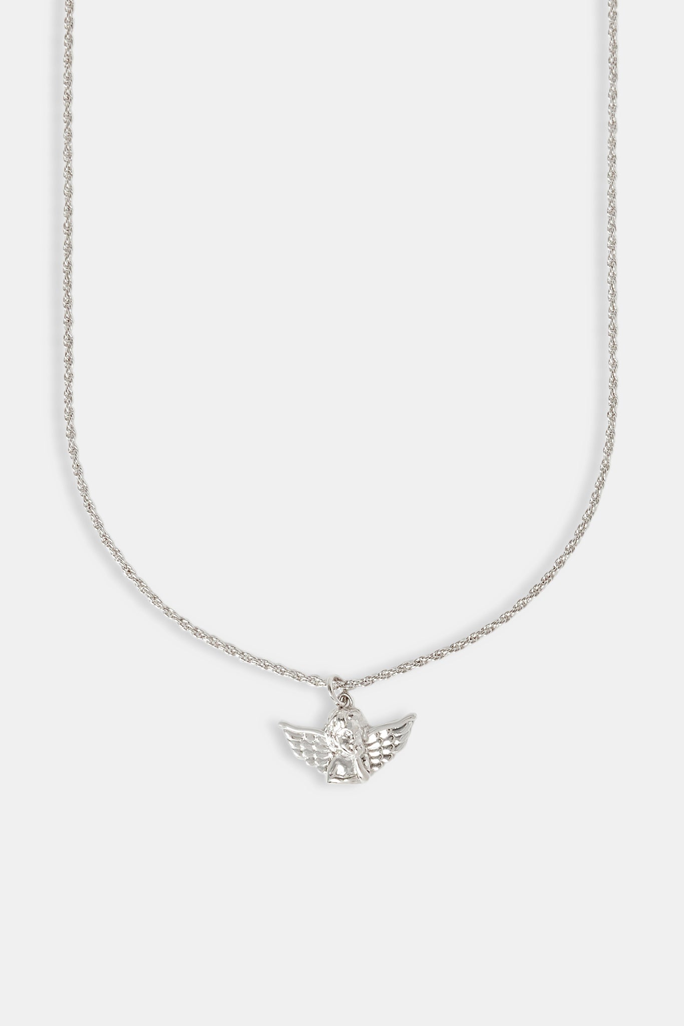 15mm Micro Cherub Necklace - White